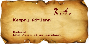 Kempny Adrienn névjegykártya